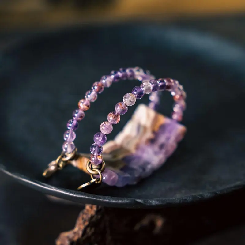 Amethyst & Brass Bracelet (4) Amethyst & Brass Bracelet