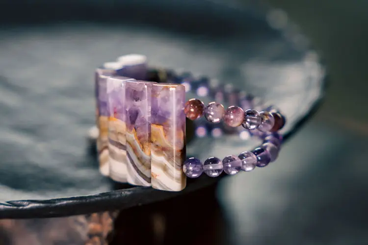 Amethyst & Brass Bracelet | Spiritual Protection & Inner Wisdom 6 - Buddha Bodhis Amethyst & Brass Bracelet