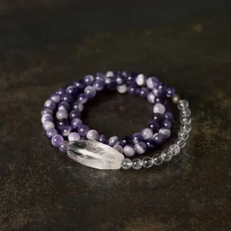 Amethyst & Clear Quartz Bracelet