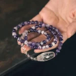 Amethyst & Clear Quartz Bracelet | Clarity & Spiritual Harmony 2 - Buddha Bodhis Amethyst & Clear Quartz Bracelet