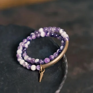 Amethyst Double-Wrap Bracelet