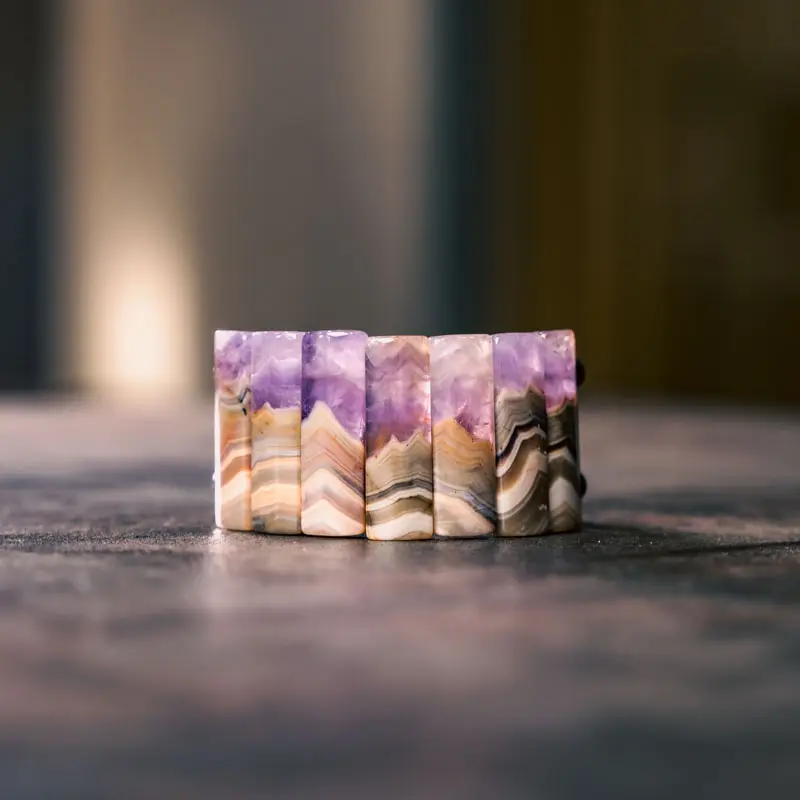 Amethyst & Ebony Wood Bangle (1) Amethyst & Ebony Wood Bangle | Serenity & Grounding - Buddha Bodhis