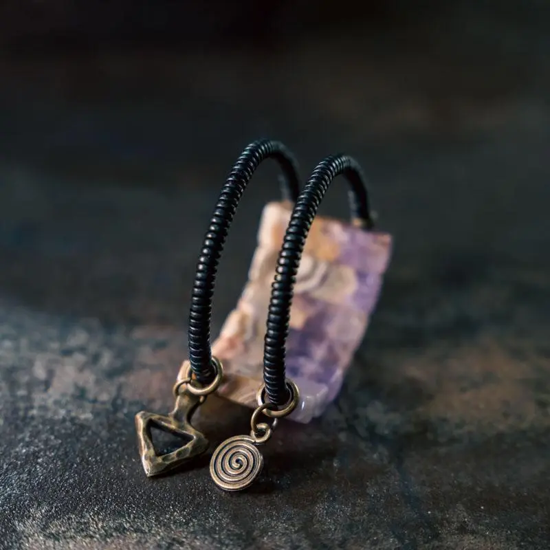 Amethyst & Ebony Wood Bangle (3) Amethyst & Ebony Wood Bangle