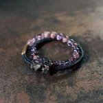 Amethyst & Ebony Wood Bracelet | Intuition & Grounding Protection 4 - Buddha Bodhis Amethyst & Ebony Wood Bracelet