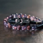 Amethyst & Ebony Wood Bracelet | Intuition & Grounding Protection 2 - Buddha Bodhis Amethyst & Ebony Wood Bracelet