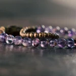 Amethyst Phantom & Brass Bracelet | Serenity & Cosmic Flow 2 - Buddha Bodhis Amethyst Phantom & Brass Bracelet