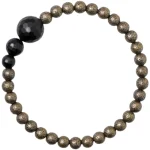 Solid Brass & Black Agate Bracelet | Grounding Strength 4 - Buddha Bodhis Black Agate Bracelet