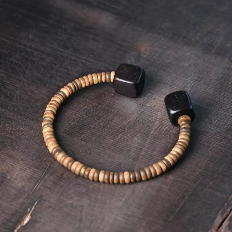 Black Ebony Wood Bracelet-3 Black Ebony Wood Bracelet