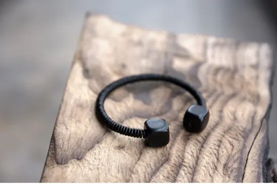 Black Ebony Wood Bracelet | Minimalist Couple Bangle 5 - Buddha Bodhis Black Ebony Wood Bracelet