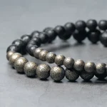 Black Onyx Bead Bracelet | Vintage Punk Style Spiritual Jewelry 1 - Buddha Bodhis Black Onyx Bead Bracelet