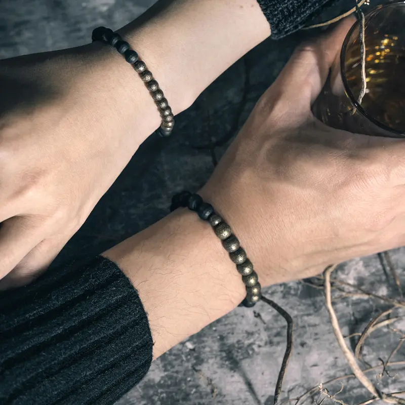 Black Onyx Bead Bracelet-3 Black Onyx Bead Bracelet