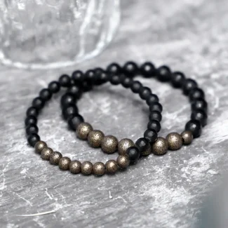 Black Onyx Bead Bracelet