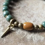 Bodhi Root Bracelet | Vintage Brass & Jade Bead | Spiritual Unisex Gift 3 - Buddha Bodhis Bodhi Root Bracelet