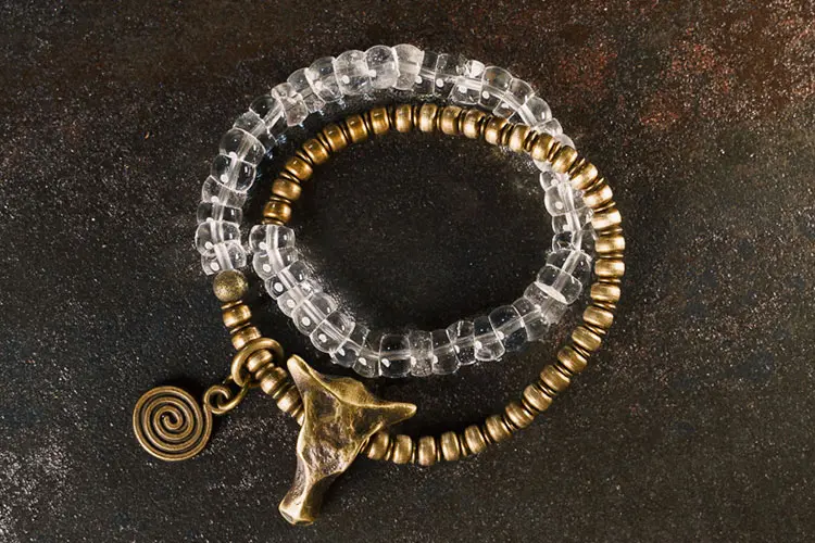 Brass Bull Charm Bracelet | Strength & Clarity Jewelry 5 - Buddha Bodhis Brass Bull Charm Bracelet Strength & Clarity Jewelry