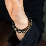 Natural 12mm Gold Sheen Obsidian Bracelet | Wealth Magnet & Protection 2 - Buddha Bodhis Buddha Bodhis Simple Black Obsidian Bracelet-2