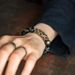 Natural 12mm Gold Sheen Obsidian Bracelet | Wealth Magnet & Protection 3 - Buddha Bodhis Buddha Bodhis Simple Black Obsidian Bracelet-3