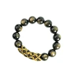 Natural 12mm Gold Sheen Obsidian Bracelet | Wealth Magnet & Protection 4 - Buddha Bodhis Buddha Bodhis Simple Black Obsidian Bracelet-4