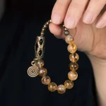 Citrine & Artisan Brass Bracelet | Prosperity & Unique Style 3 - Buddha Bodhis Citrine & Artisan Brass Bracelet