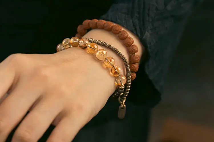 Citrine & Bodhi Seed Multi-Layer Bracelet | Prosperity & Grounding 7 - Buddha Bodhis Citrine & Bodhi Seed Multi-Layer Bracelet