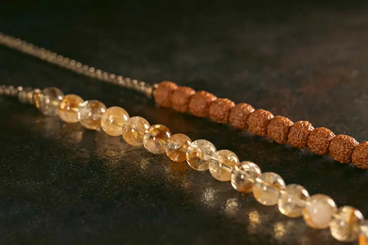 Citrine & Bodhi Seed Multi-Layer Bracelet | Prosperity & Grounding 6 - Buddha Bodhis Citrine & Bodhi Seed Multi-Layer Bracelet