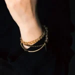 Citrine & Edgy Brass Coil Bracelet | Prosperity & Bold Style 1 - Buddha Bodhis Citrine & Edgy Brass Coil Bracelet