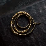 Citrine & Edgy Brass Coil Bracelet | Prosperity & Bold Style 3 - Buddha Bodhis Citrine & Edgy Brass Coil Bracelet