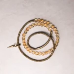 Citrine & Edgy Brass Coil Bracelet | Prosperity & Bold Style 4 - Buddha Bodhis Citrine & Edgy Brass Coil Bracelet