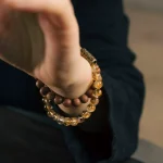 Citrine, Sandalwood & Brass Bracelet | Calm, Prosperity & Style 1 - Buddha Bodhis Citrine, Sandalwood & Brass Bracelet