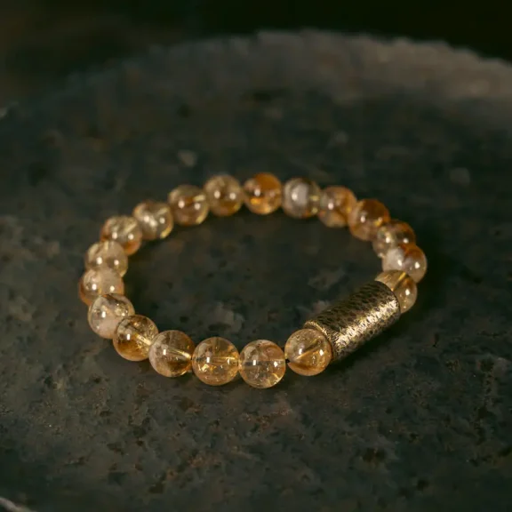 How to Classify Crystals: A Guide to 10+ Crystal Types 1 - Buddha Bodhis Citrine & Textured Brass Bracelet