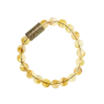 Citrine & Textured Brass Bracelet | Prosperity & Minimalist Chic 4 - Buddha Bodhis Citrine & Textured Brass Bracelet