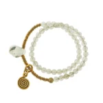 Clear Quartz Coil Bracelet | Vintage Spiral Jewelry 4 - Buddha Bodhis Clear Quartz Coil Bracelet Vintage Spiral Jewelry