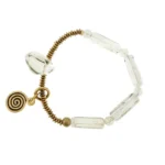 Clear Quartz Coil Bracelet | Vintage Spiral Jewelry 4 - Buddha Bodhis Clear Quartz Coil Bracelet Vintage Spiral Jewelry