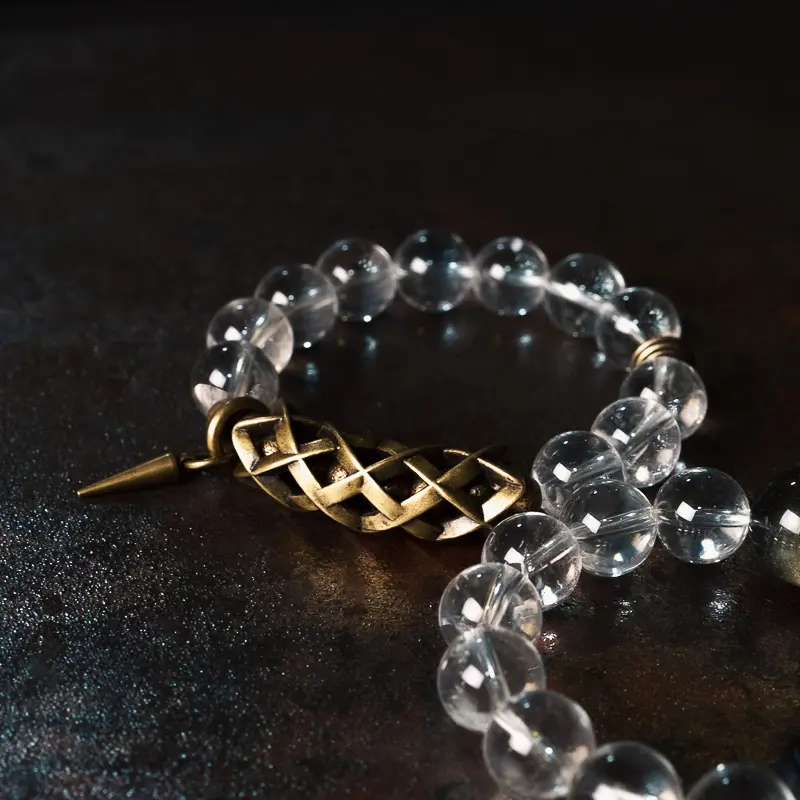 Clear Quartz Spike Bracelet Protection & Clarity (5) Clear Quartz Spike Bracelet Protection & Clarity