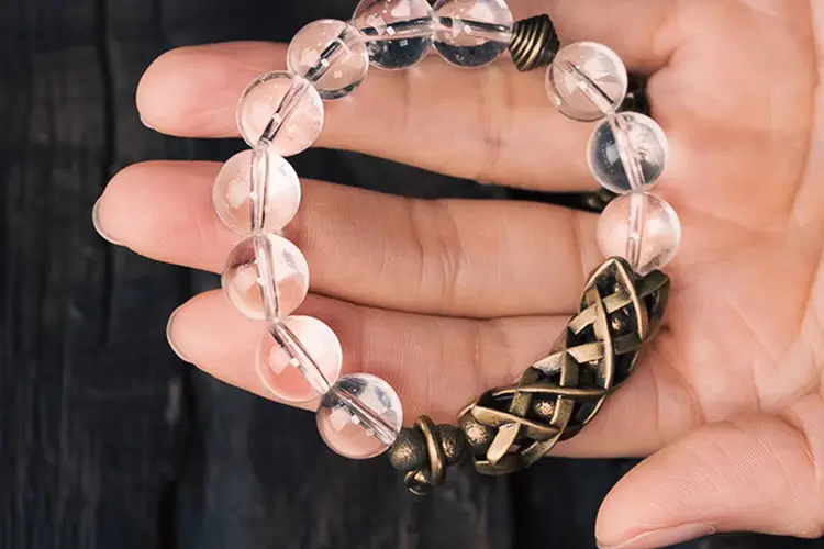 Clear Quartz Spike Bracelet | Protection & Clarity 7 - Buddha Bodhis Clear Quartz Spike Bracelet Protection & Clarity