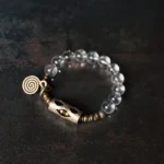 Clear Quartz Spiral Bracelet | Artisan Brass Jewelry 2 - Buddha Bodhis Clear Quartz Spiral Bracelet Artisan Brass Jewelry