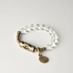 Clear Quartz Spiral Bracelet | Artisan Brass Jewelry 4 - Buddha Bodhis Clear Quartz Spiral Bracelet Artisan Brass Jewelry