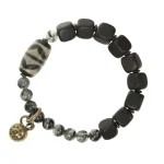 Ebony & Black Rutilated Quartz Bracelet | Grounding & Protection 4 - Buddha Bodhis Ebony & Black Rutilated Quartz Bracelet