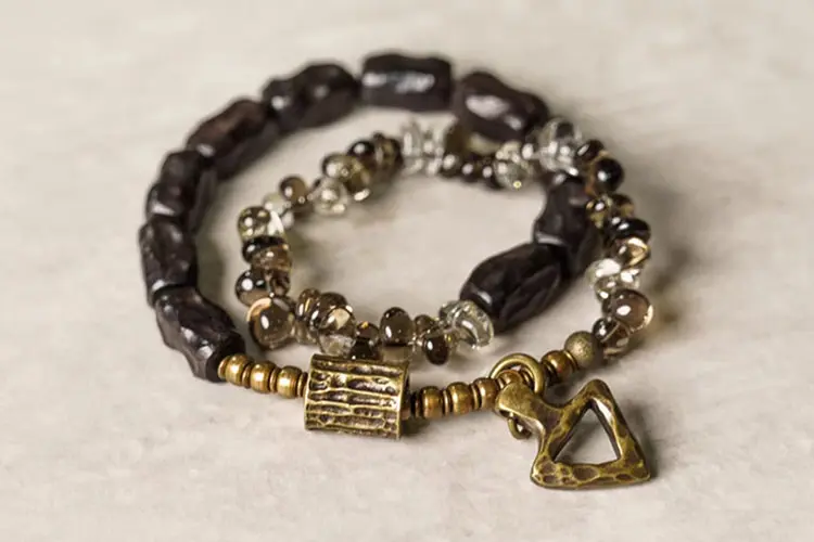 Ebony & Smoky Quartz Bracelet | Talisman of the Grounded Path 5 - Buddha Bodhis Ebony & Smoky Quartz Bracelet