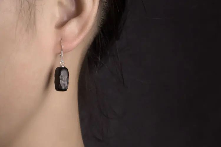 Beyond Adornment: The Spiritual Meaning and Symbolism of Earrings 3 - Buddha Bodhis Ebony Wood 925 Silver Earrings