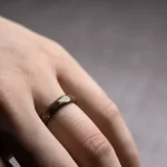 Faceted Brass Ring | Vintage Textured Charm 3 - Buddha Bodhis Faceted Brass Ring