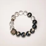 Golden Sheen Obsidian & Quartz Bracelet | Shield of Inner Light 4 - Buddha Bodhis Golden Sheen Obsidian & Quartz Bracelet Shield of Inner Light