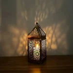 Hollow Iron Art Vintage Candle Holder | Zen Serenity Home Decor 1 - Buddha Bodhis Hollow Iron Art Vintage Candle Holder