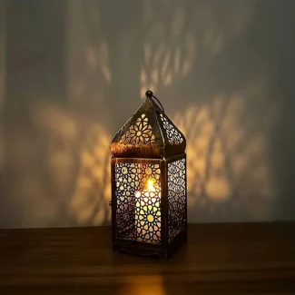 Hollow Iron Art Vintage Candle Holder