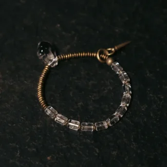 Industrial Crystal Bracelet Clarity & Retro Brass