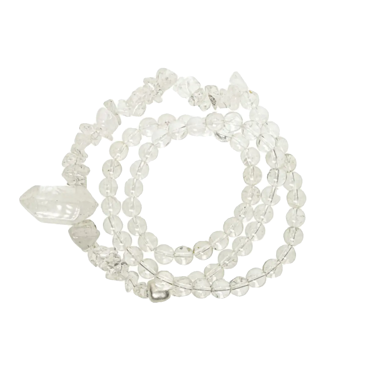 Layered Clear Quartz Bracelet Crystal Point Jewelry (5) Layered Clear Quartz Bracelet Crystal Point Jewelry