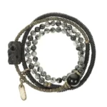 Multi-Wrap Black Rutilated Quartz Bracelet/Necklace | Dual Protection 4 - Buddha Bodhis Multi-Wrap Black Rutilated Quartz BraceletNecklace