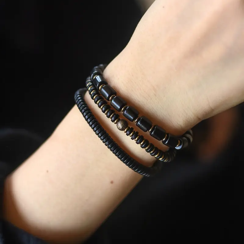 Natural Sandalwood Bead Bracelet-2 Natural Sandalwood Bead Bracelet