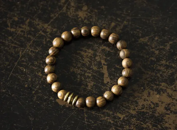 Natural Sandalwood Bead Bracelet | Zen Inspired Meditation Jewelry 5 - Buddha Bodhis Natural Sandalwood Bead Bracelet