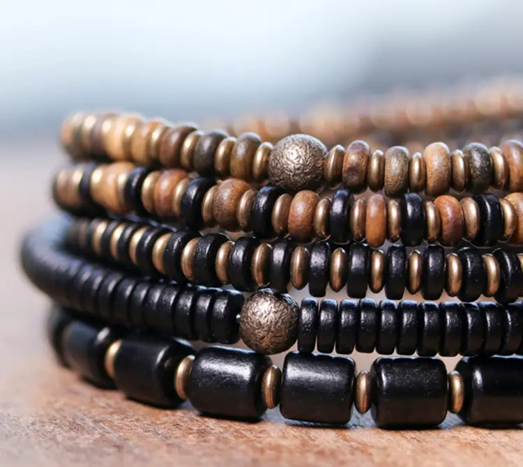 Natural Sandalwood Bead Bracelet | Zen Inspired Meditation Jewelry 6 - Buddha Bodhis Natural Sandalwood Bead Bracelet