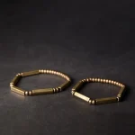 Pure Brass Zen Bracelet | Minimalist Vintage | Couple's Gift 3 - Buddha Bodhis Pure Brass Zen Bracelet